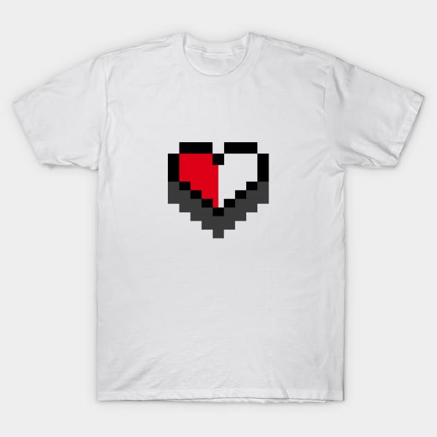 8 bit gamers heart T-Shirt by PWCreate